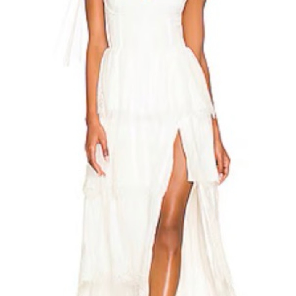 V. Chapman White High Low Dress